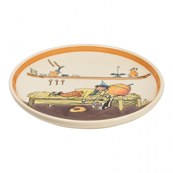 Teller Ursli schläft auf Glocke 21 cm | BOX